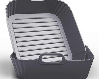 9-Inch Square Silicone Liners for Large Air Fryer 2Pack, Silicone Pot Baking Accessories for Chefman 6 to 8.5QT, Reusab, Personalized touch