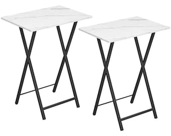 Folding TV Table, TV Tray, Stable Snack Table for Small Space, Portable Sofaside Desk, Easy Assembly and Storage, Ideal, Personalized touch