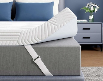 Gel Memory Foam Mattress Topper Queen Size Pressure-Relieving Mattress Topper for Back Pain,Non-Slip Design with Remova, Personalized touch