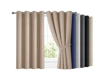 Parent Eyelet Blackout Curtains Single Panel with 2 Pack, Personalized touch