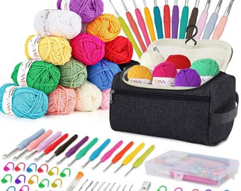 Crochet Kits for Beginners Adults Crochet Kit 15Pcsx25g Crochet Yarns Set, Personalized touch