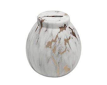 Ram® Ceramic Money Pot Marble Effect Money Savings Coin Piggy Bank, Personalized touch