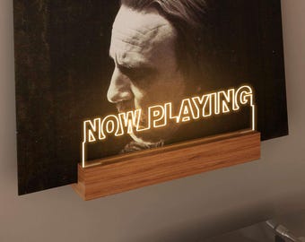Light up Now Playing Vinyl Record Stand, Personalized touch