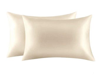 100% Mulberry Silk Pillowcases Set of 2 for Hair and Skin and Super Soft and Breathable Throw Size Nature Silk Pillowca, Personalized touch