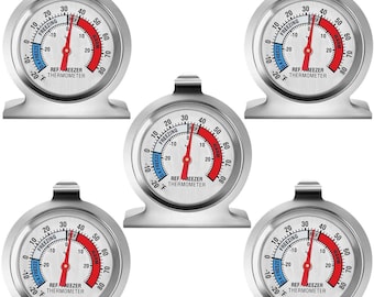 Refrigerator Thermometer, Large Dial Freezer Thermometer,Classic Series Temperature for Refrigerator Freezer Fridge Cool, Personalized touch