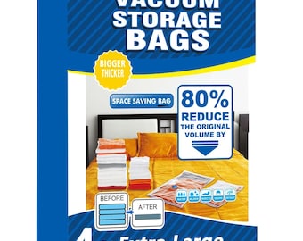 Vacuum Storage Bags - Reusable Space Saver Bags, Personalized touch