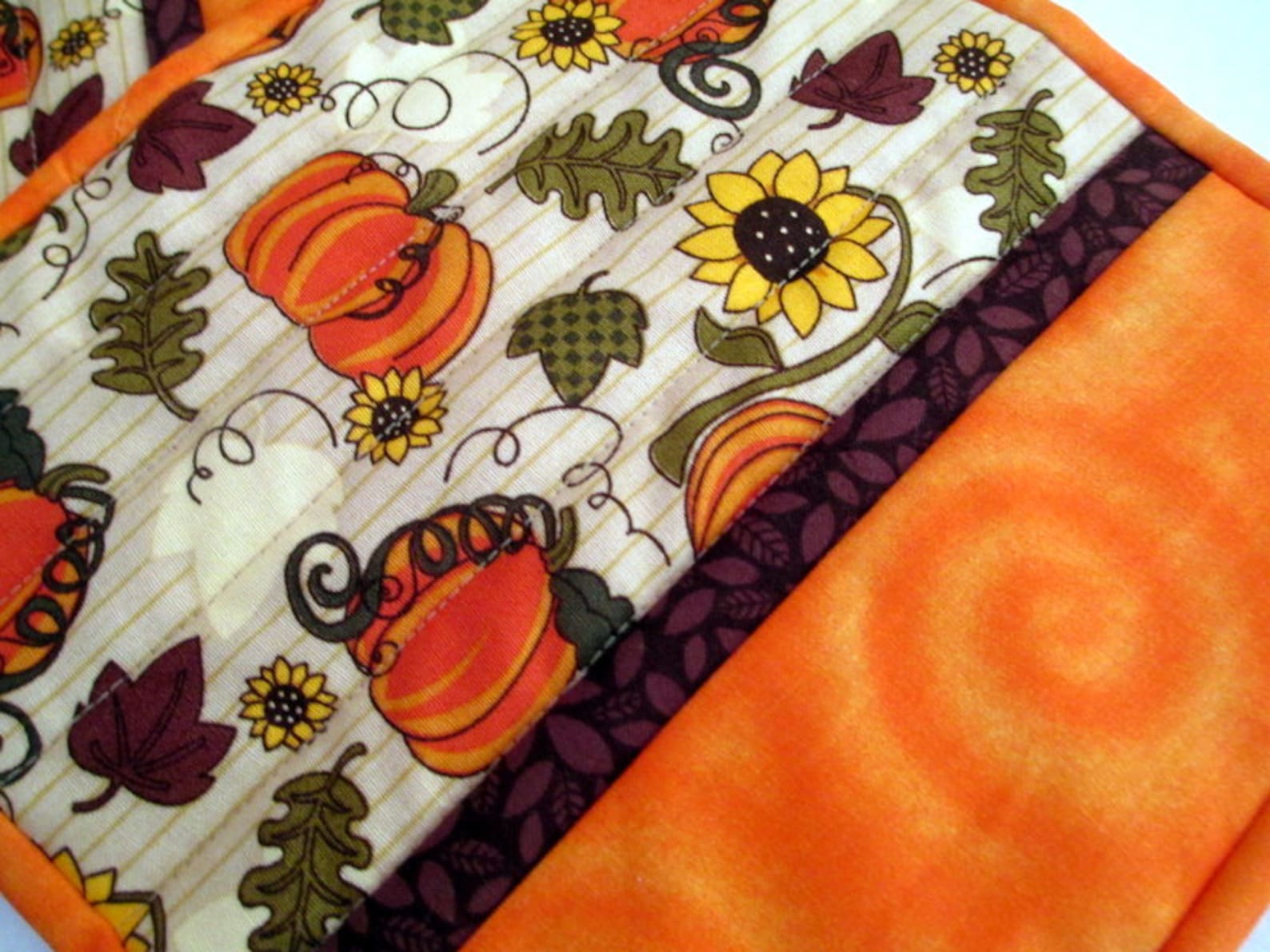 Fall/Autumn Mug Rugs Quilted Mug Rugs Snack Mats Pumpkin Etsy