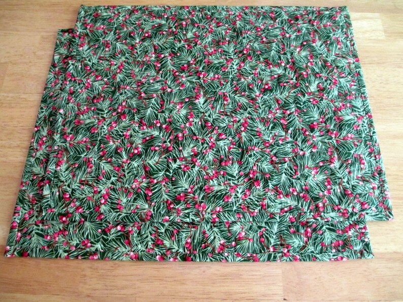 Quilted Winter Placemats Holiday Placemats Set of Two Etsy