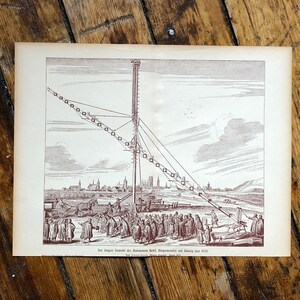 H. 1900 ASTRONOMISCHE INSTRUMENTE Druck • original antique Druck • Astronomie Druck • Teleskop Druck • Himmelsmaschinen