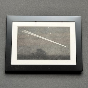 FRAMED c. 1959 FAMOUS COMET lithograph - original vintage print - celestial • astronomy print • comet head comet tail • Great Comet of 1843