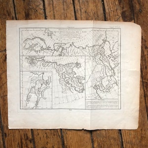 um 1772 ASIA ANTIQUE MAP - original antike Karte - Sibirien - China - die Nord- und Ostküste Asiens