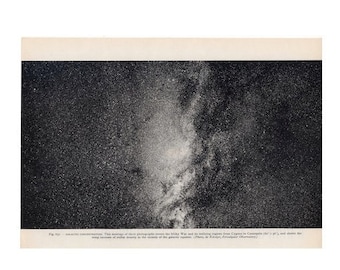 c. 1959 MILKY WAY GALAXY lithograph • original vintage print • astronomy print • star system or stellar system print - Cassiopeia