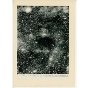 H. 1959 DARK STERN NEBEL im Schütze Lithographie • original Vintage Print • Barnards dunkler Sternnebel • Astronomie Print