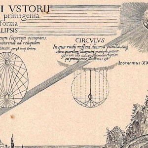 c. 1900 ELLIPSES lithograph - original antique print • astronomy print • celestial print • astronomical tools print image 3