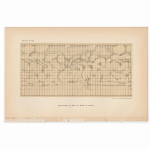 H. 1900 SCHIAPARELLI'S MARS KARTE Druck • antiker Druck • Astronomie Druck • Roter Planet Druck • Sonnensystem Druck • Planet Mars Druck