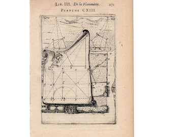 GEOMETRIA, grafika antyczna, ok. 1702 r. • oryginalna grafika antyczna • geometria praktyczna – grafika matematyczna