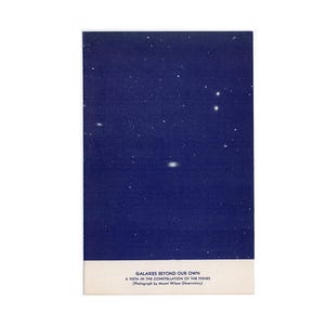 c. 1934 CONSTELACIÓN DE LOS PECES litografía - impresión astronómica vintage original - impresión celestial azul cobalto - Galaxias más allá de la nuestra