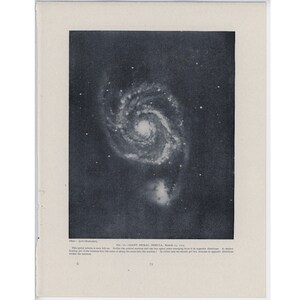 c. 1922 • SPIRAL NEBULA Print • original antiker AstronomieDruck • voll zu sehen • Weltraumstaub • Nebeldruck • Himmelsdruck • Sterndruck