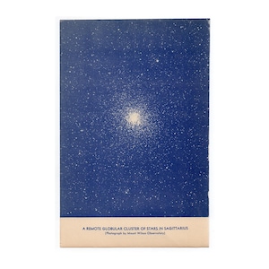 H. 1934 GLOBULAR CLUSTER Lithographie - original vintage Astronomie Druck - kobaltblauer Himmelsdruck - Sterne im Sternzeichen Schütze