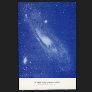 c.1934 ANDROMEDA NEBULA print - original vintage print - astronomy print • the Great Nebula - celestial print • star map
