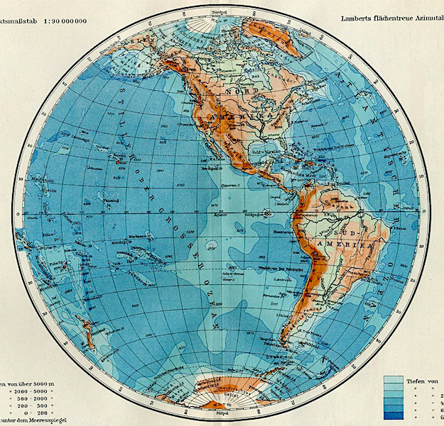 1920 年頃 世界地図 • アメリカ大陸 • オリジナルのアンティーク地図