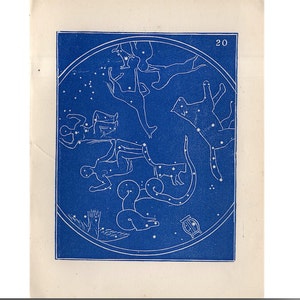 c. 1874 NORTH POLE STARS Lithographie • antike Astronomie - Original Antiker Druck - himmlische Sternenkarte - Sternzeichen - Sternbilder - selten