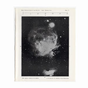 H. 1910 ORION GALAXY Druck • antiker Original Druck • Astronomie Druck • Stern Druck • Die Jäger Konstellation Druck • Großer Nebel im Orion