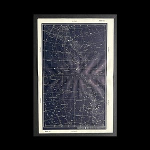 c. 1959 MAPA ESTELAR VINTAGE • impresión vintage original • impresión celestial • impresión astronómica • constelaciones Andrómeda Pegaso Acuario Piscis