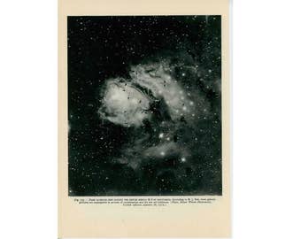 1959 dark globules against star nebula messier 18 in sagittarius original vintage astronomy galaxy print