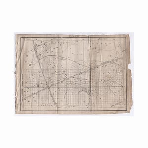 c. 1826 CONSTELAÇÃO DE VIRGEM gravura • impressão antiga original • astronomia • impressão do zodíaco • impressão de figura de constelação • A Virgem Donzela