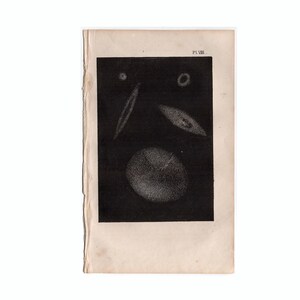 c. Nébuleuse de 1842 • gravure ancienne originale • gravure d'astronomie • décoration murale céleste • carte des étoiles • système solaire • galaxie
