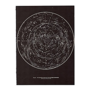 May include: A monochrome print of a celestial map, detailing the constellations of the Southern Hemisphere. The circular design displays numerous stars and labeled constellations. The text at the bottom reads "Plate D: THE CONSTELLATIONS OF THE SOUTHERN HEMISPHERE".