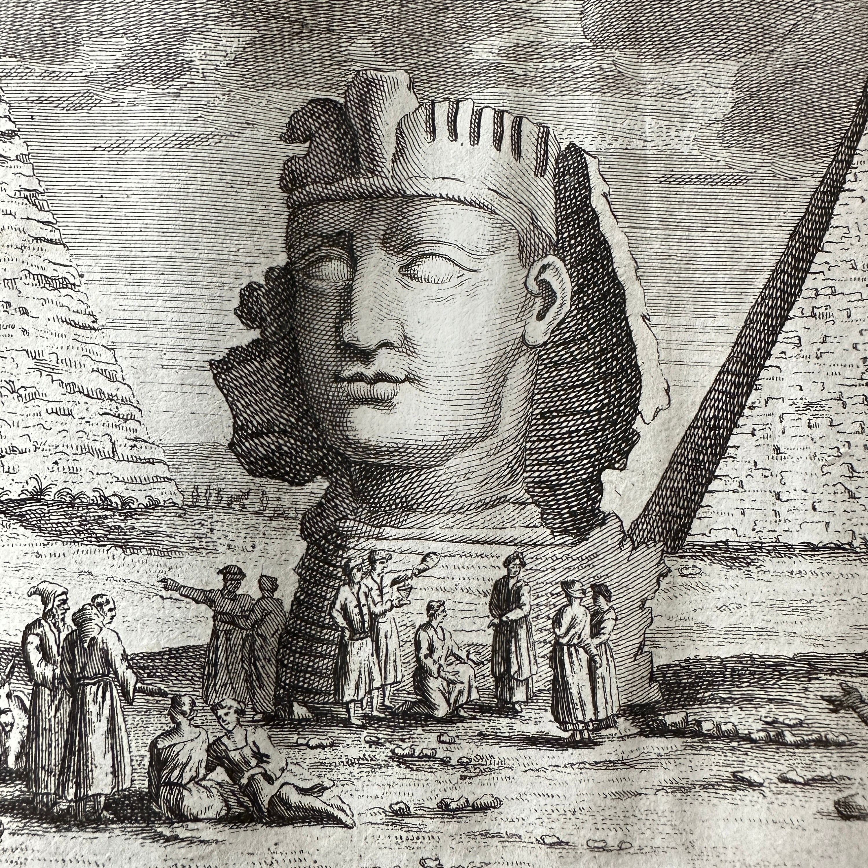C. 1740 THE SPHINX & PYRAMIDS Engraving • Original Antique C. 1740 THE SPHINX & PYRAMIDS Engraving • Original Antique