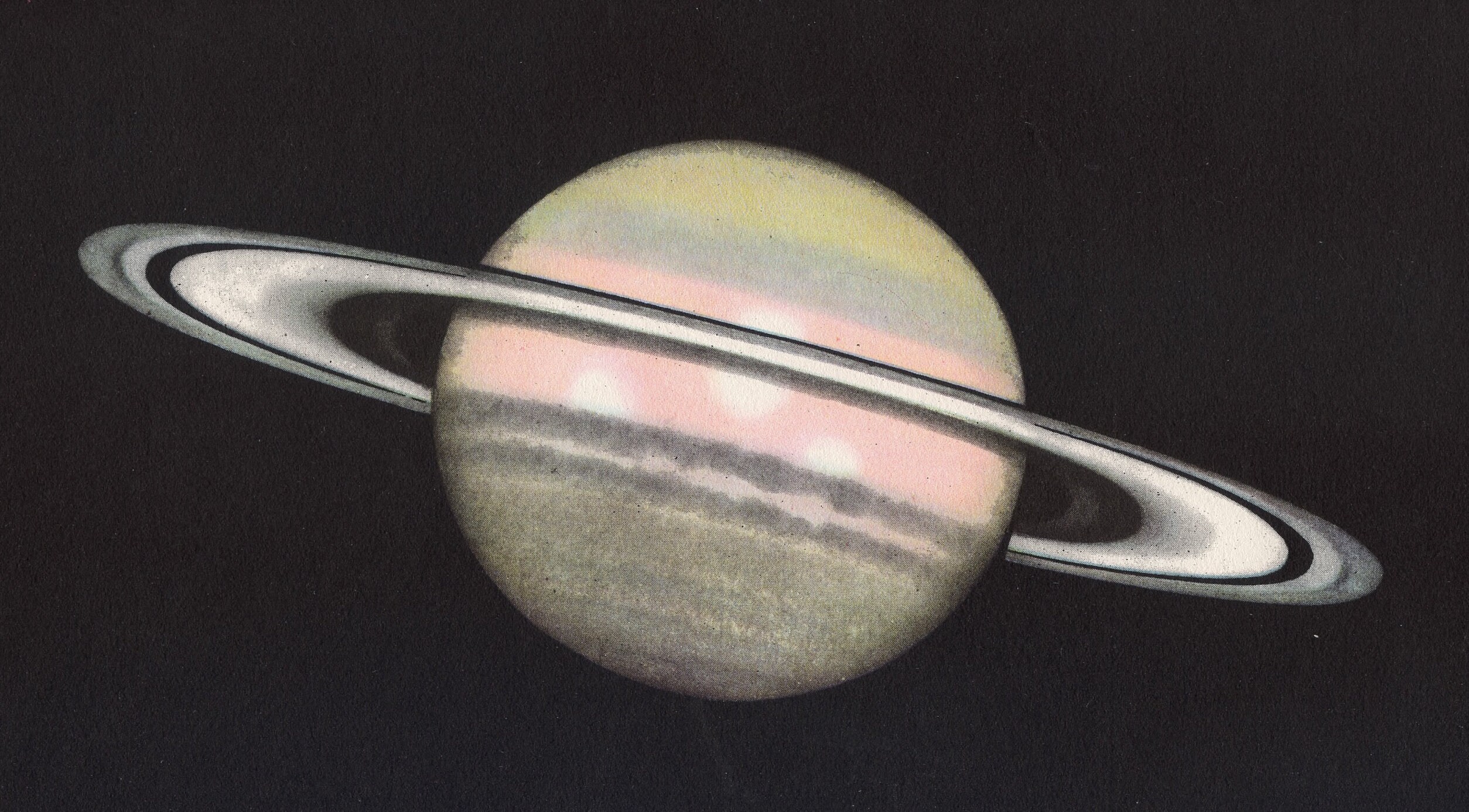 Vintage Print C. 1959 PLANET SATURN PRINT - Astronomy Print