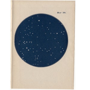 ¡Pequeño! c. 1948 ESTRELLAS DEL POLO SUR impresión • impresión vintage original • mapa estelar • mapa de constelaciones • mapa estelar Estrellas del hemisferio sur