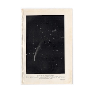 C. 1909 DONATI&quot;S COMET print - original antique print - astronomy print - celestial print • astronomical object print • Comet Donati print