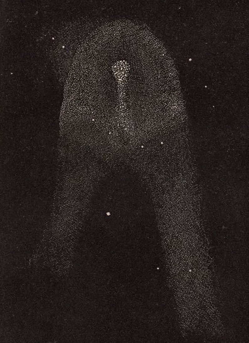c as figured by Sir John Herschel at the Cape of Good Hope 1848 HALLEY/'S COMET print original antique rare astronomy celestial lithograph