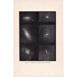 c.1935 SPIRAL NEBUL- Druck • original Vintage Druck • Astronomie Druck • himmlischen Druck • Nebulositäten südlich von Orionis