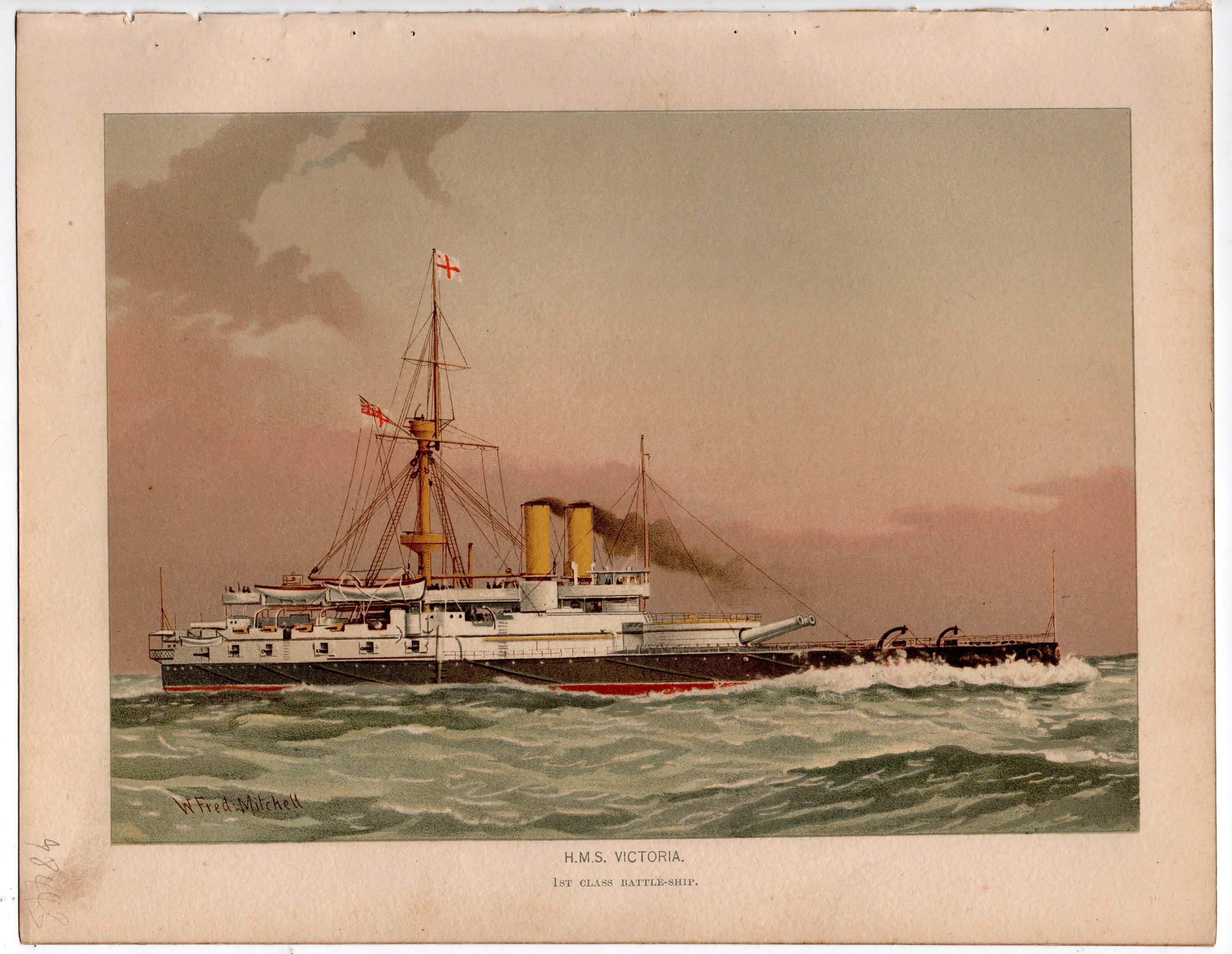THE  NAVY リトグラフ1840年 THE NAVY リトグラフ1840年 Navy Events (1840's)