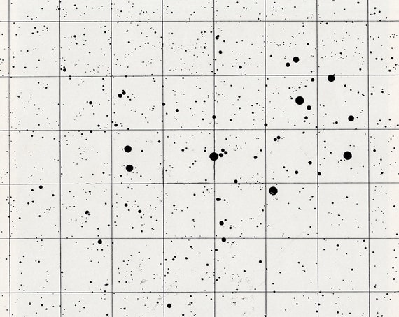 C.1955 VINTAGE PLEIADES Star Map - the Pleiades in Taurus