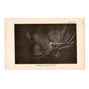 c.1872 NEBULA OF ORION Lithographie • Antiker Originaldruck • Himmelsdruck • Astronomiedruck • Nebeldruck • Sternbilddruck • Galaxie