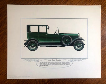 ISOTTA FRANCINI 1918 - classic car print - vintage lithograph from 1950's - collectable automobile - luxury automobile - antique car print