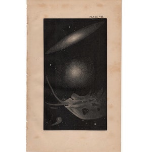 Antike Druck ca. 1867 • NEBULAE Druck • antike Astronomie Druck • Nebel in Andromeda Druck • Nebel in Orion Druck • Centauri Druck