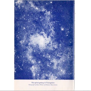 c. 1934 SPIRAL GALAXY PRINT - en Triangulum - impresión vintage original - litografía de astronomía celeste - Pinwheel Galaxy