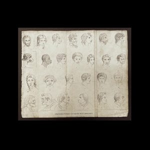 PHYSIOGNOMIES engraving c. 1823 • original antique print • World cultures • ethnic origins • head forms of foreign human races