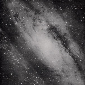 c. 1946 ANDROMEDA NEBULA print original vintage celestial astronomy print central part of the great nebula image 2