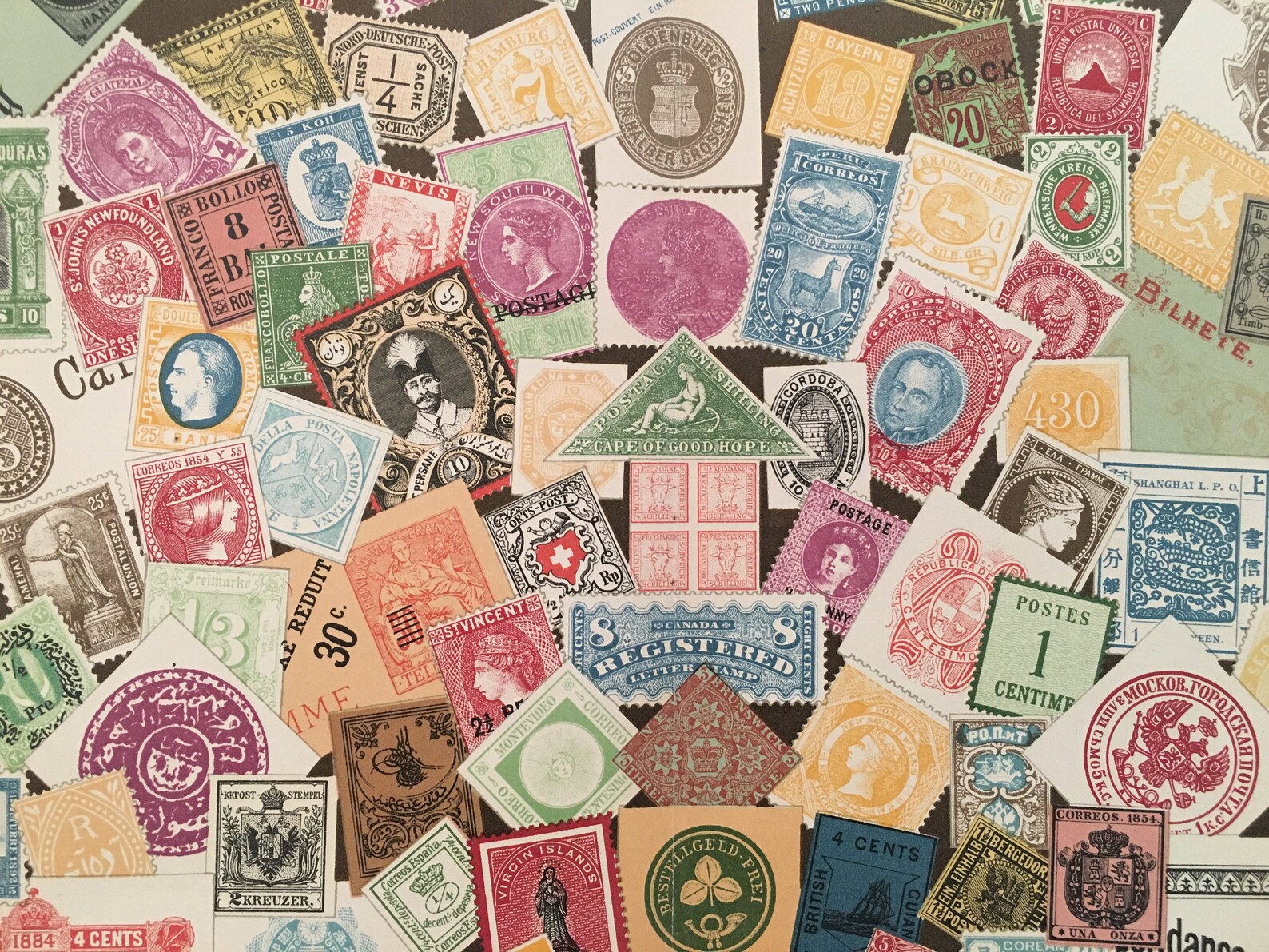 1903 ANTIQUE STAMPS PRINT original antique lithograph of Etsy