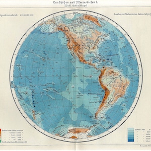 c. MAPA MUNDIAL DE 1920 • AMÉRICAS • mapa antigo original • impressão antiga • Mapa mundial • Estados Unidos • Mapa da América do Norte • Mapa da América do Sul