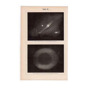 H. 1894 NEBULA Lithographie • Astronomie Print • Sternhaufen • Ring & Andromedanebel