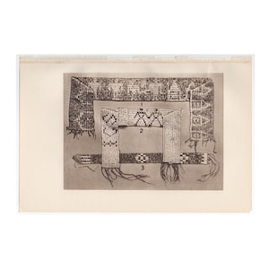 Litografía de cinturones WAMPUM c. 1934 • Impresión vintage original • Cultura nativa americana • Pueblos indígenas de Norteamérica • Mohawk y Shawnee